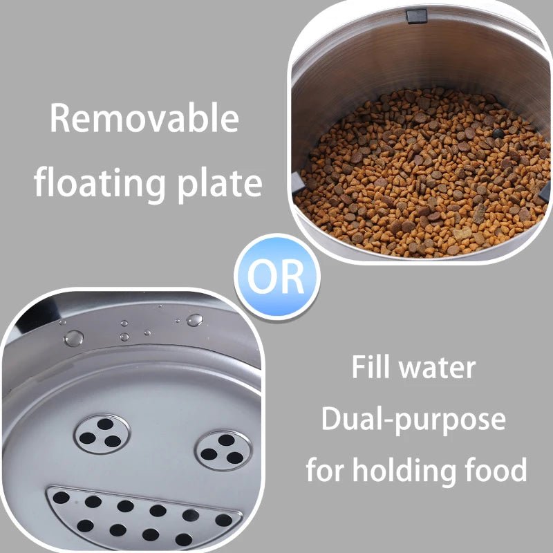 Big Capacity Stainless Steel Dog Floating Bowl No Spill Anti - Splash Dog Water Dispenser - PetLiveliest - PetLiveliest