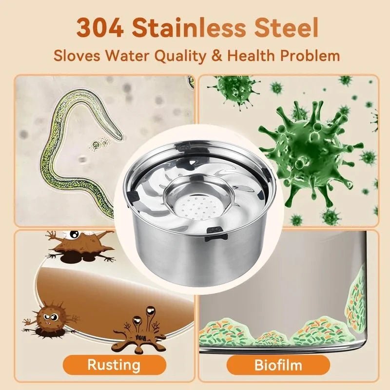 Big Capacity Stainless Steel Dog Floating Bowl No Spill Anti - Splash Dog Water Dispenser - PetLiveliest - PetLiveliest