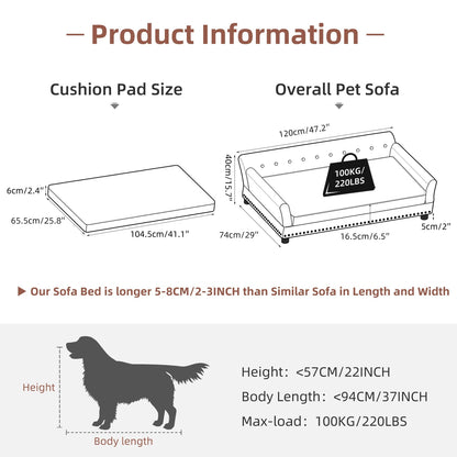 BingoPaw Waterproof Pet Sofa Bed - PetLiveliest - PetLiveliest