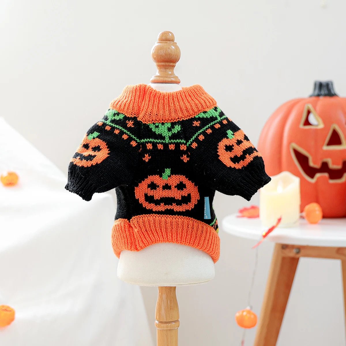 Cute Pumpkin Halloween Sweater for Pets - PetLiveliest - PetLiveliest