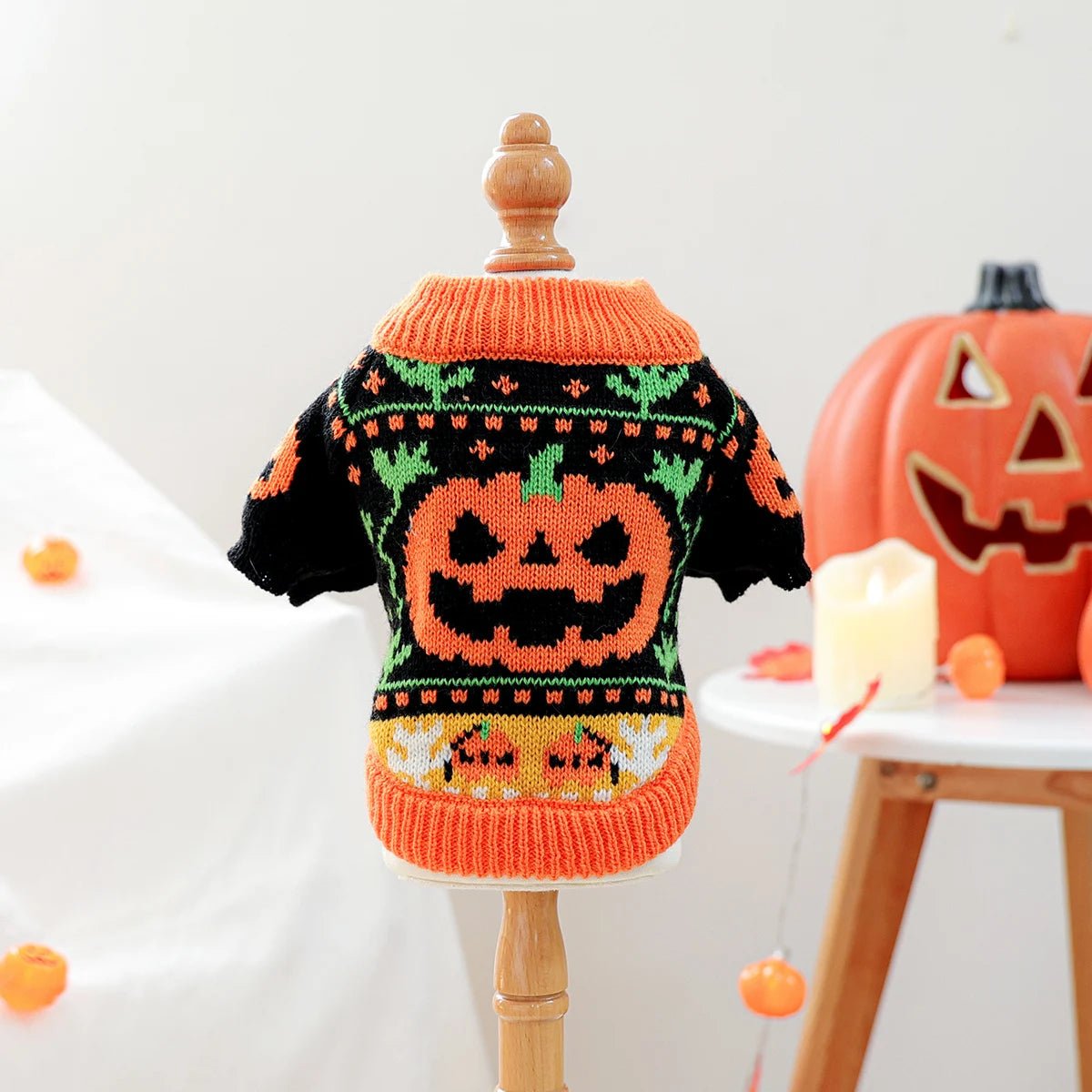 Cute Pumpkin Halloween Sweater for Pets - PetLiveliest - PetLiveliest