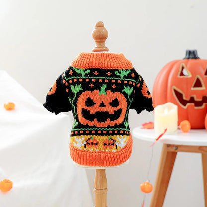 Cute Pumpkin Halloween Sweater for Pets - PetLiveliest - PetLiveliest