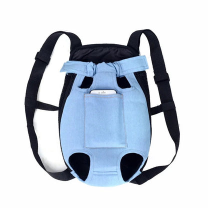 Denim Pet Dog Backpack Carrier - PetLiveliest - PetLiveliest