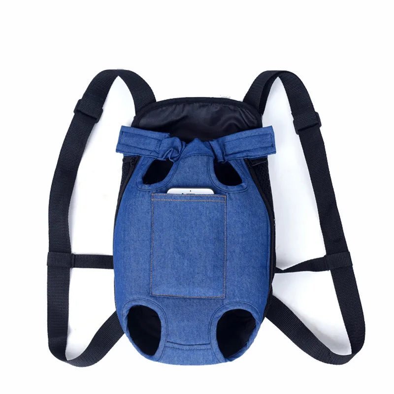 Denim Pet Dog Backpack Carrier - PetLiveliest - PetLiveliest