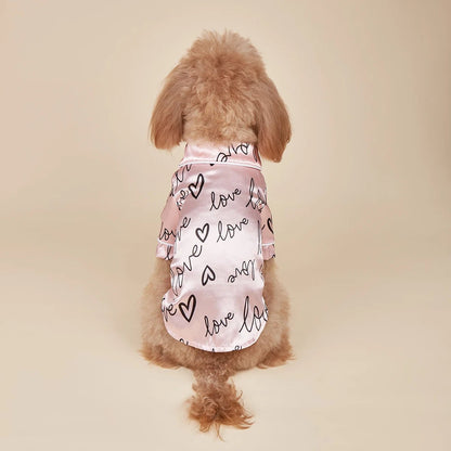 Heart Pattern Soft Dog Pajamas - PetLiveliest - PetLiveliest