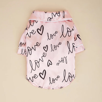 Heart Pattern Soft Dog Pajamas - PetLiveliest - PetLiveliest
