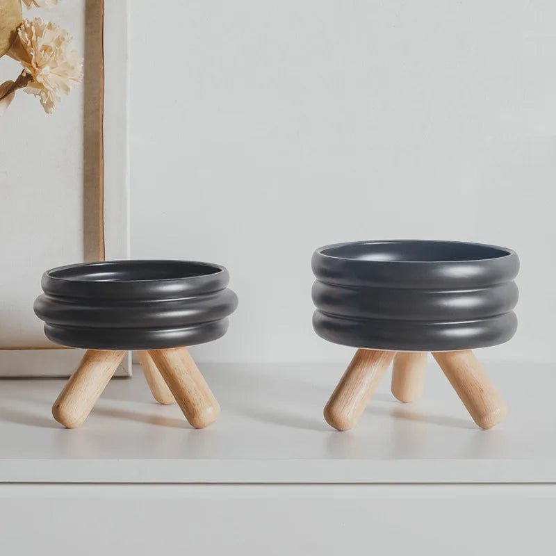 Pet Ceramic Bowl Set - Elevated Feeding Bowls - PetLiveliest - PetLiveliest