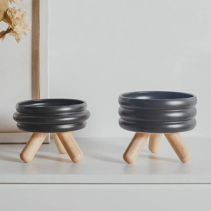 Pet Ceramic Bowl Set - Elevated Feeding Bowls - PetLiveliest - PetLiveliest