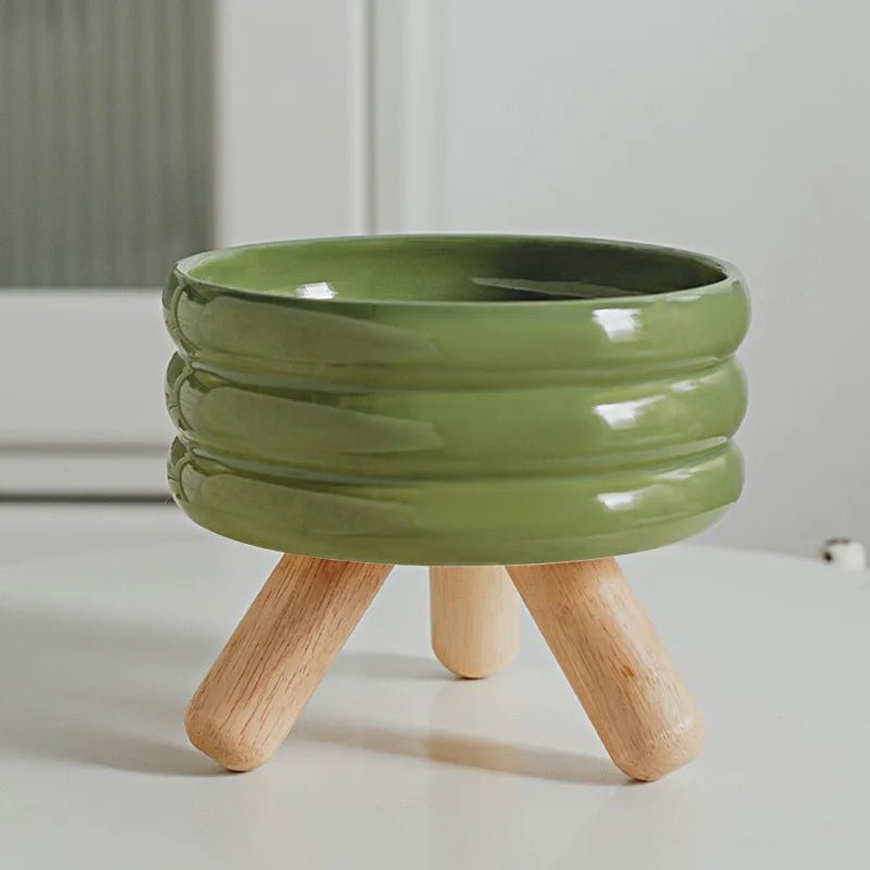 Pet Ceramic Bowl Set - Elevated Feeding Bowls - PetLiveliest - PetLiveliest
