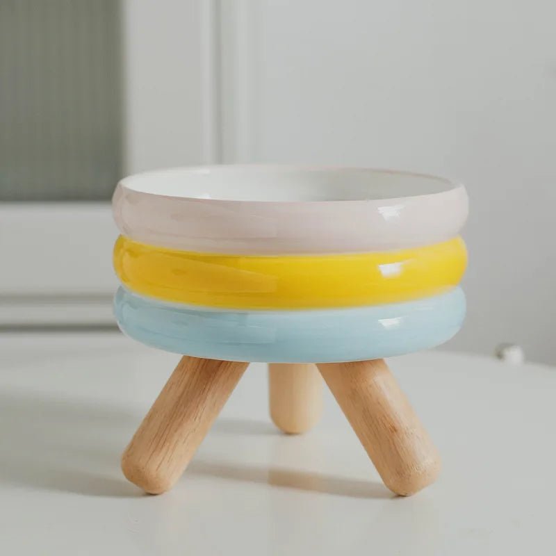 Pet Ceramic Bowl Set - Elevated Feeding Bowls - PetLiveliest - PetLiveliest