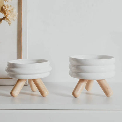 Pet Ceramic Bowl Set - Elevated Feeding Bowls - PetLiveliest - PetLiveliest