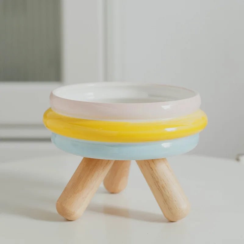 Pet Ceramic Bowl Set - Elevated Feeding Bowls - PetLiveliest - PetLiveliest