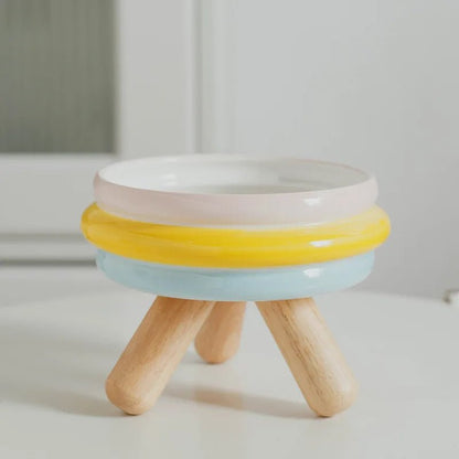 Pet Ceramic Bowl Set - Elevated Feeding Bowls - PetLiveliest - PetLiveliest