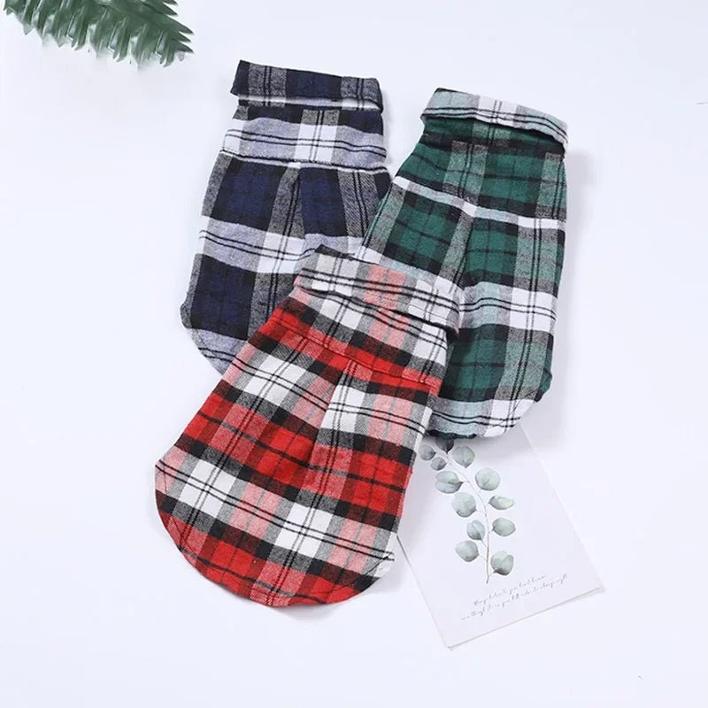 Plaid Dog Shirt - Summer Style for Small Pets - PetLiveliest - PetLiveliest