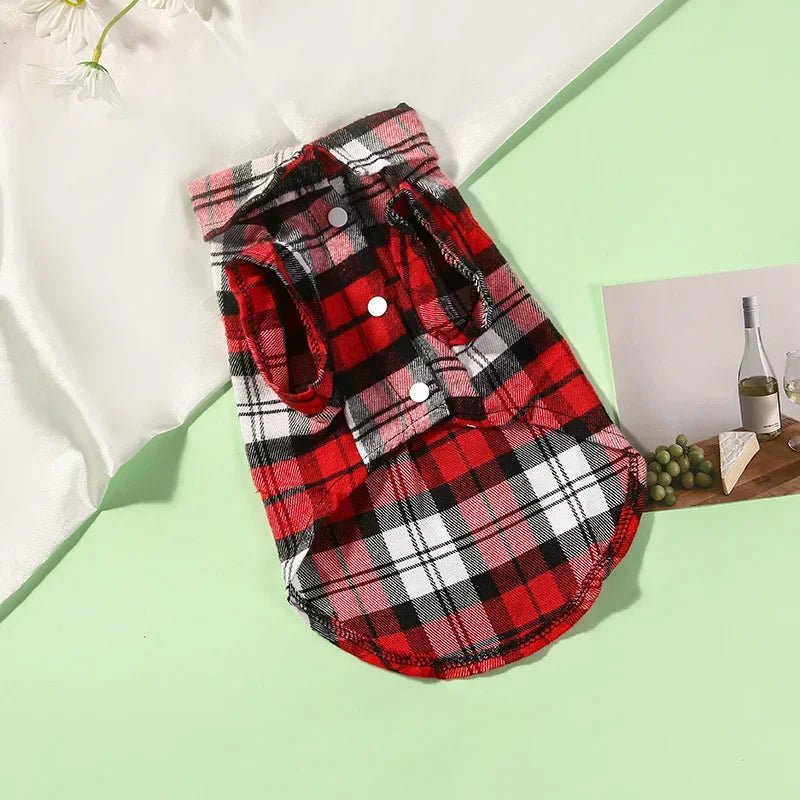 Plaid Dog Shirt - Summer Style for Small Pets - PetLiveliest - PetLiveliest