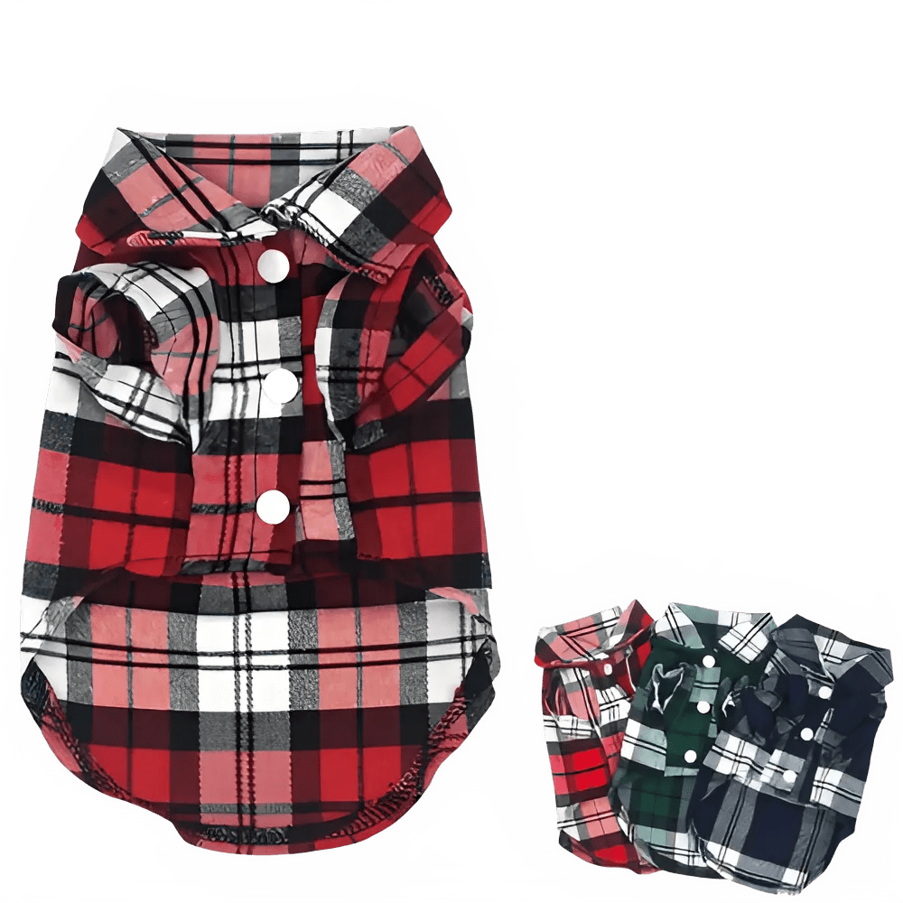 Plaid Dog Shirt - Summer Style for Small Pets - PetLiveliest - PetLiveliest