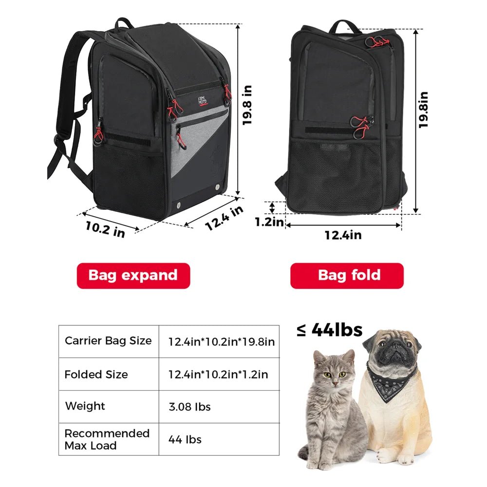 Portable Motorcycle Dog/Cat Carrier Bag 44L - PetLiveliest - PetLiveliest