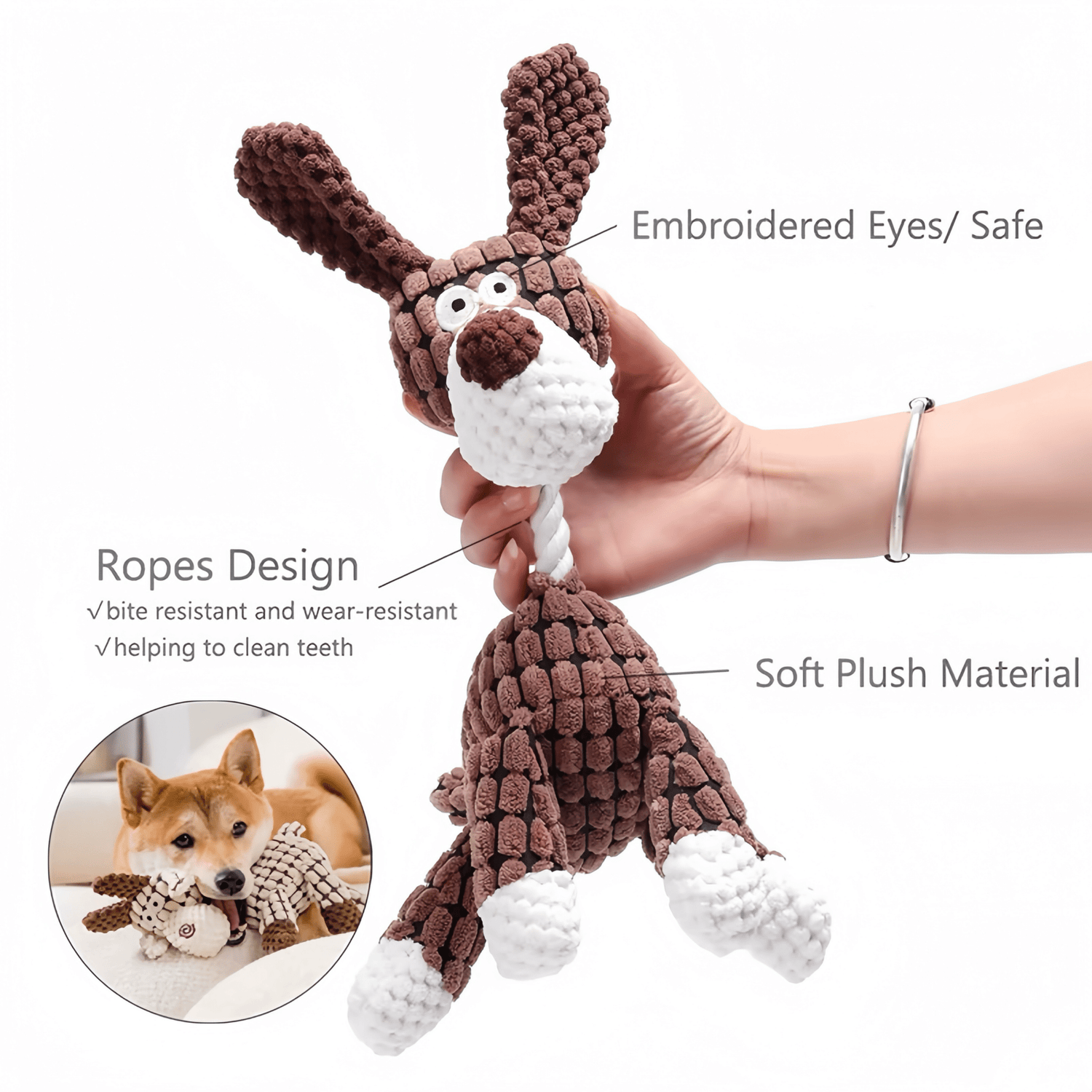 Squeaky Plush Dog Toy - PetLiveliest - PetLiveliest