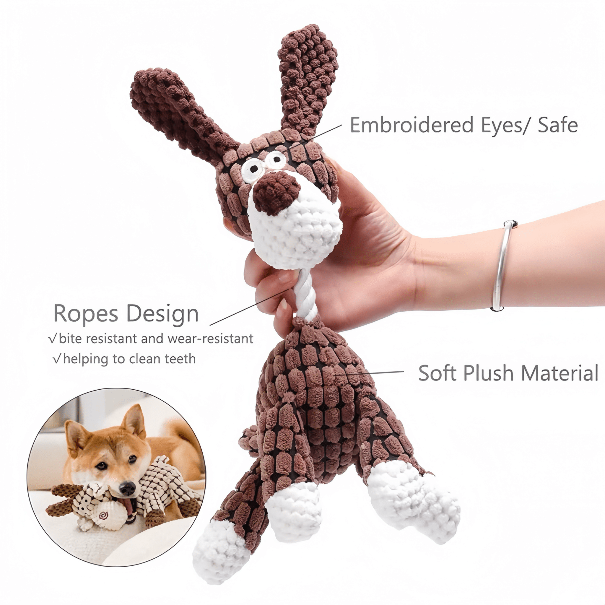 Squeaky Plush Dog Toy - PetLiveliest - PetLiveliest