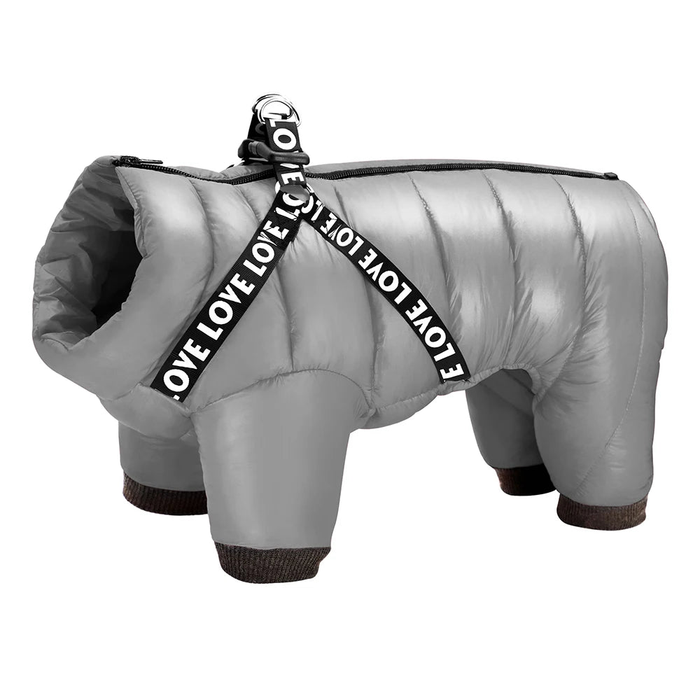 Super Warm Waterproof Coat With Harness - PetLiveliest - PetLiveliest