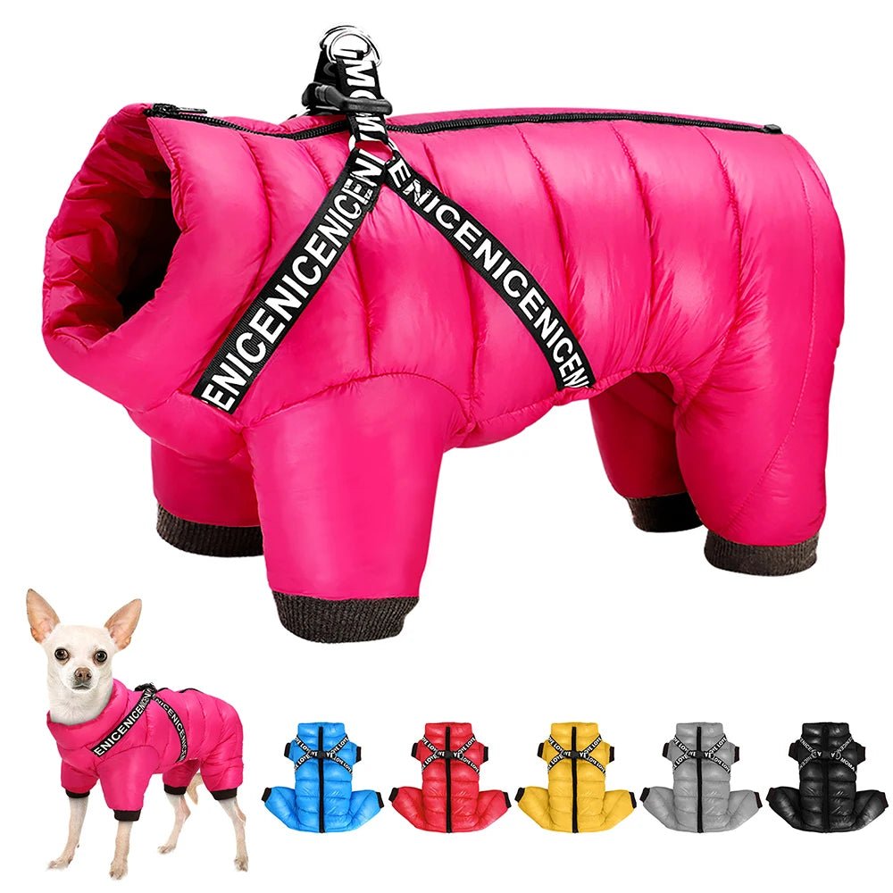 Super Warm Waterproof Coat With Harness - PetLiveliest - PetLiveliest