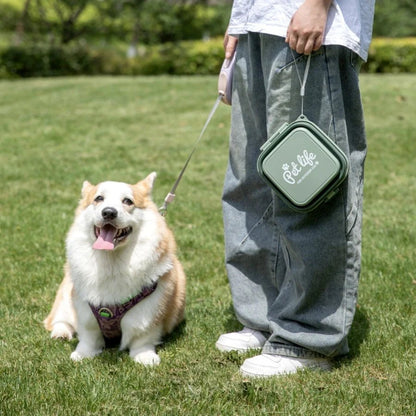 Thickened Folding Pet Bowls Outdoor Double Bowls Tableware Travel Feeder - PetLiveliest - PetLiveliest