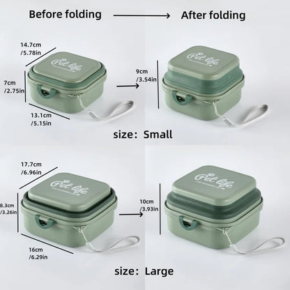 Thickened Folding Pet Bowls Outdoor Double Bowls Tableware Travel Feeder - PetLiveliest - PetLiveliest