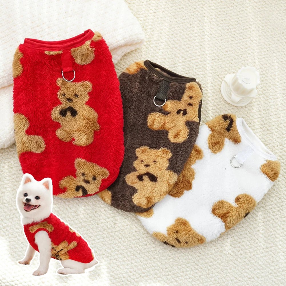 Warm Flannel Dog &amp; Cat Winter Pajamas - PetLiveliest - PetLiveliest