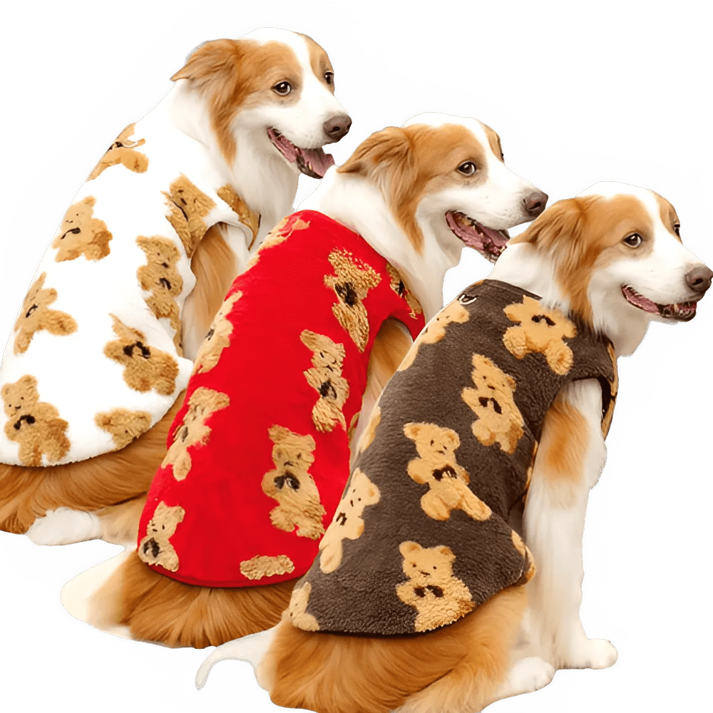 Warm Flannel Dog &amp; Cat Winter Pajamas - PetLiveliest - PetLiveliest