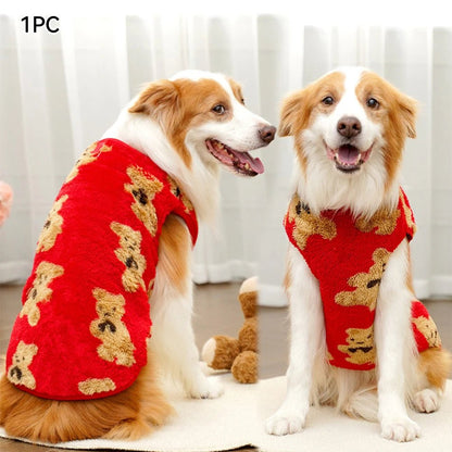 Warm Flannel Dog &amp; Cat Winter Pajamas - PetLiveliest - PetLiveliest