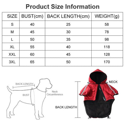 Waterproof Winter Dog Coat with Hood - PetLiveliest - PetLiveliest