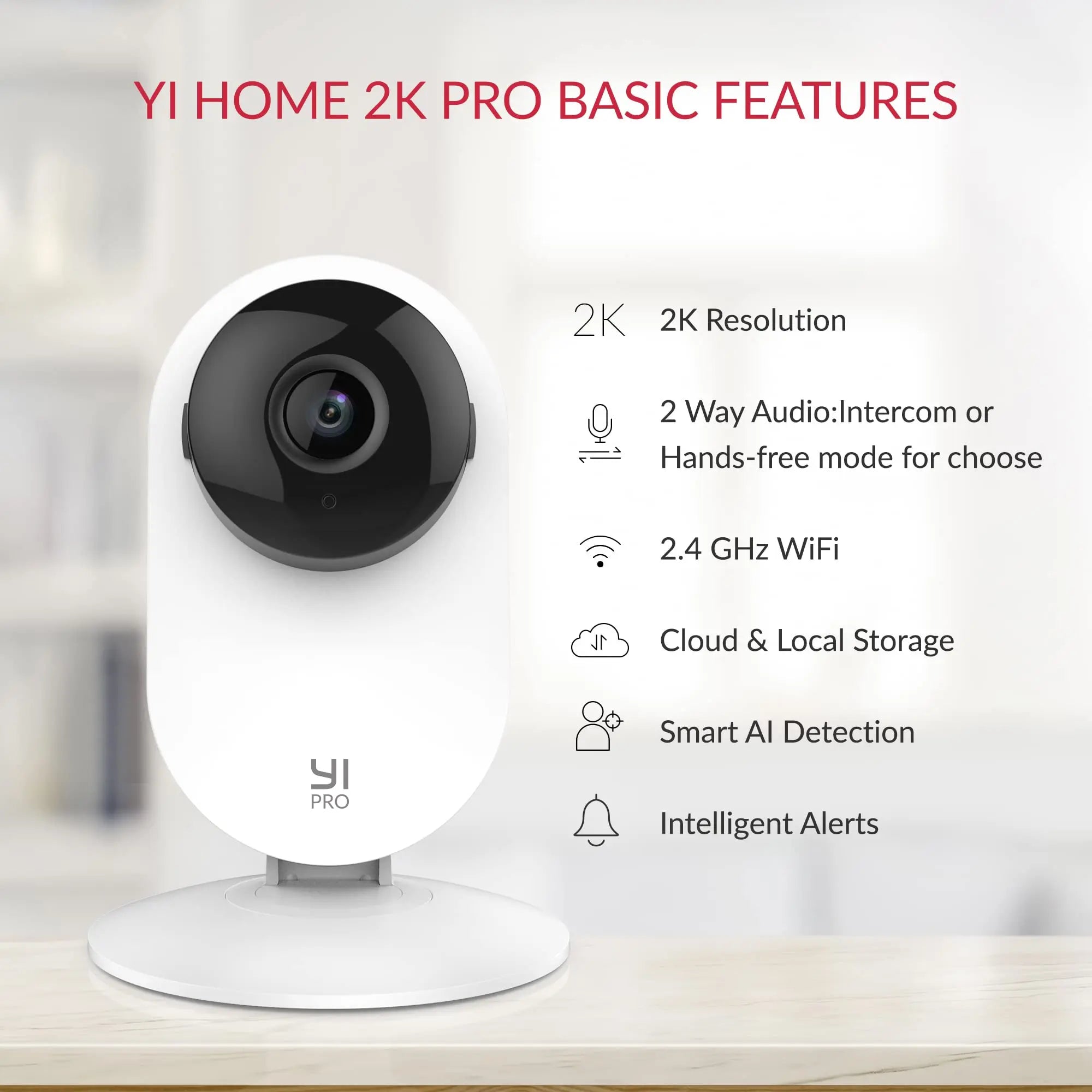 YI Pro Home 2K Wifi Surveillance Camera - PetLiveliest - PetLiveliest