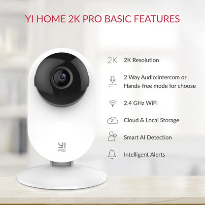 YI Pro Home 2K Wifi Surveillance Camera - PetLiveliest - PetLiveliest